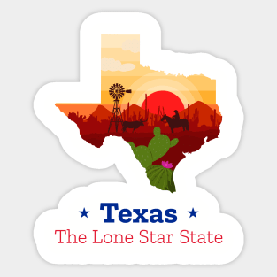 Texas The Loan Star Sticker